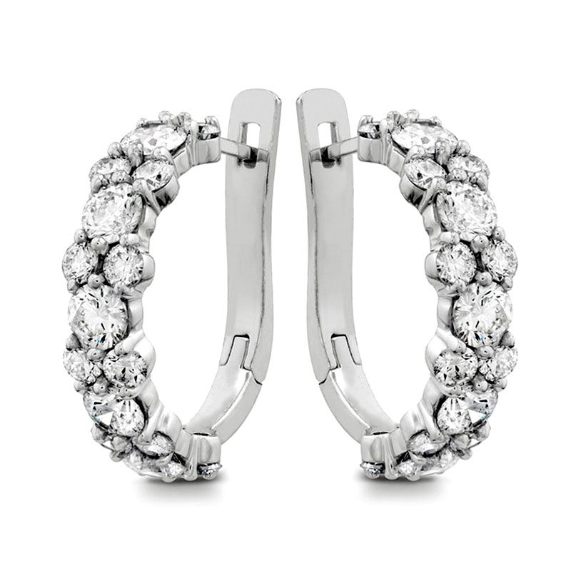 Wholesale Jewelry Full Set Zircon Earrings Fashion Geometric Round Earrings
