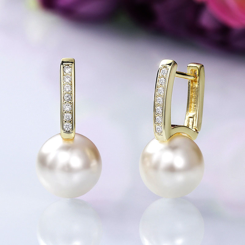 Wholesale Jewelry Vintage Artificial Pearl Earrings Female Simple Temperament And Versatile