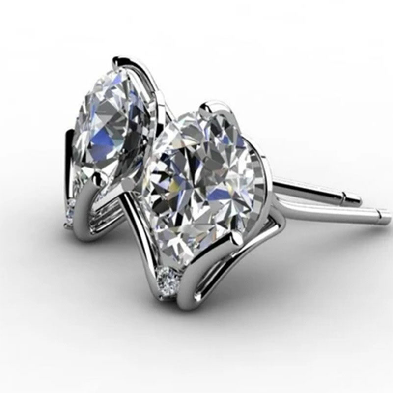 Wholesale Jewelry Exquisite Micro-encrusted Zirconia Studs Earrings With Diamonds
