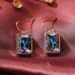 Wholesale Jewelry Upscale Temperament Mysterious Colorful Zircon Earrings European And American Earrings