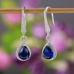 Unique Sapphire Zircon Earrings For Ladies Distributor