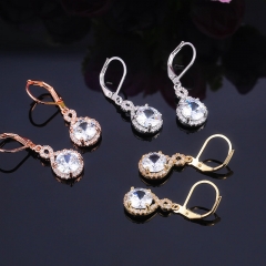 Wholesale Jewelry High-grade Copper Plated Zircon Earrings Exquisite Ladies Earrings