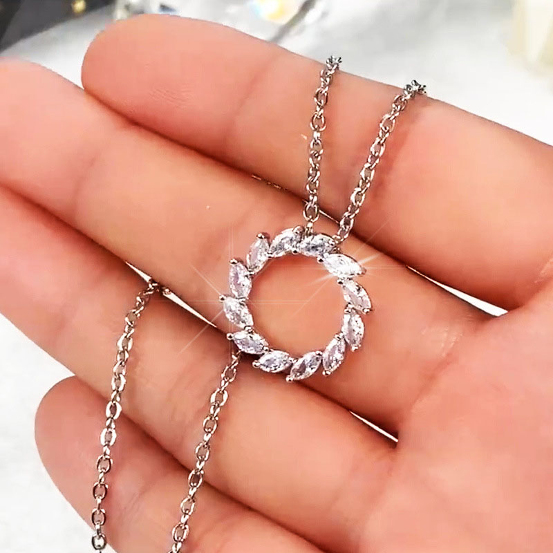 Romantic Flower Ring Pendant Necklace Distributor