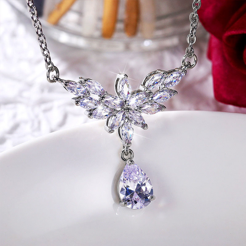 Wholesale Jewelry Pear-shaped Drop Pendant Necklace