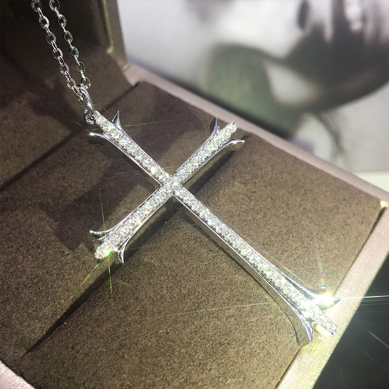 Wholesale Jewelry Punk Style Cross Necklace Vintage Personality Clavicle Chain