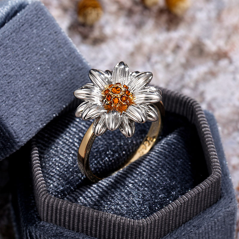 Two-tone Daisy Sunflower Ring Distributor