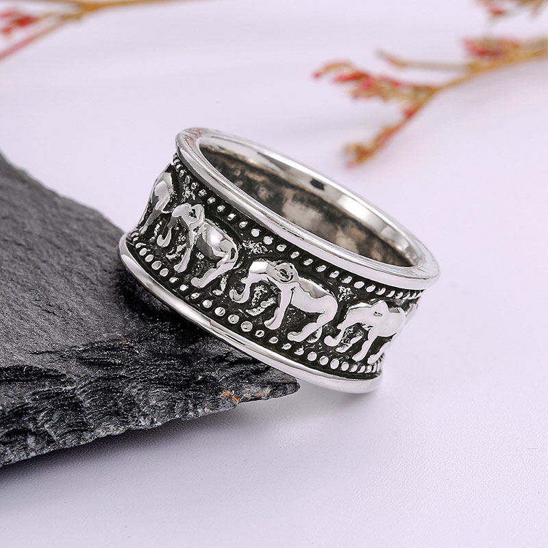 Exquisite Plated Elephant Fashion Ring Distributor