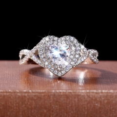 Wholesale Jewelry Creative Heart-shaped Ring Romantic