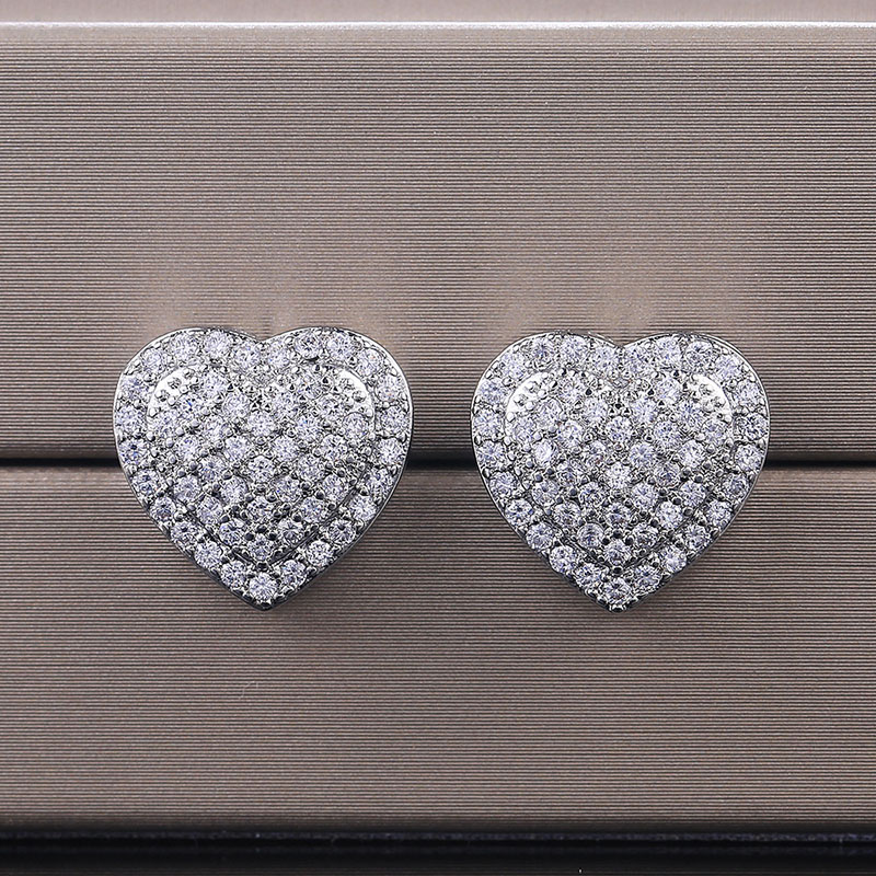 Fashion Ol Micro Zirconia Love Earrings Supplier