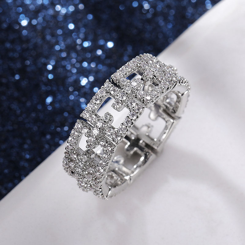Palace Style Full Diamond Micro-set Zirconia Ring Distributor