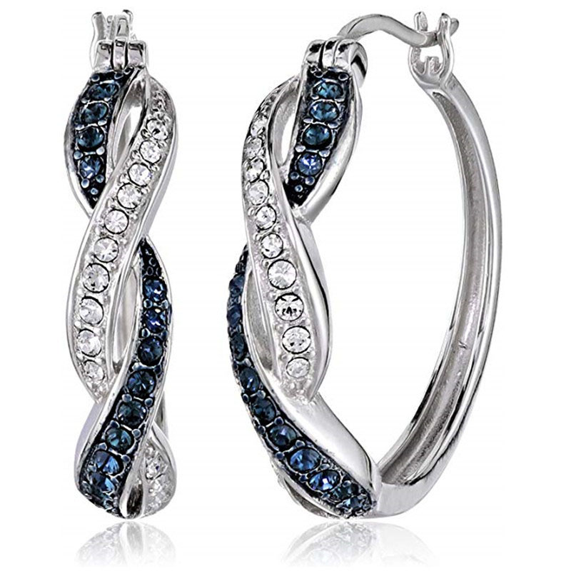 Two-tone Fashion Earrings With Diamonds Supplier