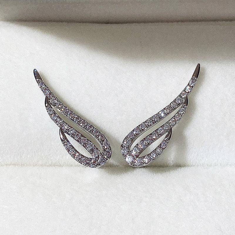 Wholesale Personalised Studs Temperament Angel Wings Earrings