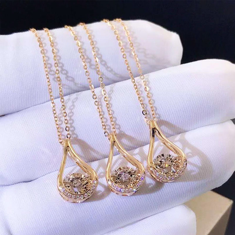 Wholesale French Drop Zirconia Necklace Temperament Simple And Versatile