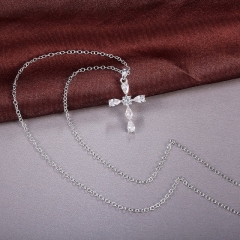 Creative Cross Claw Set Crystal Necklace Supplier