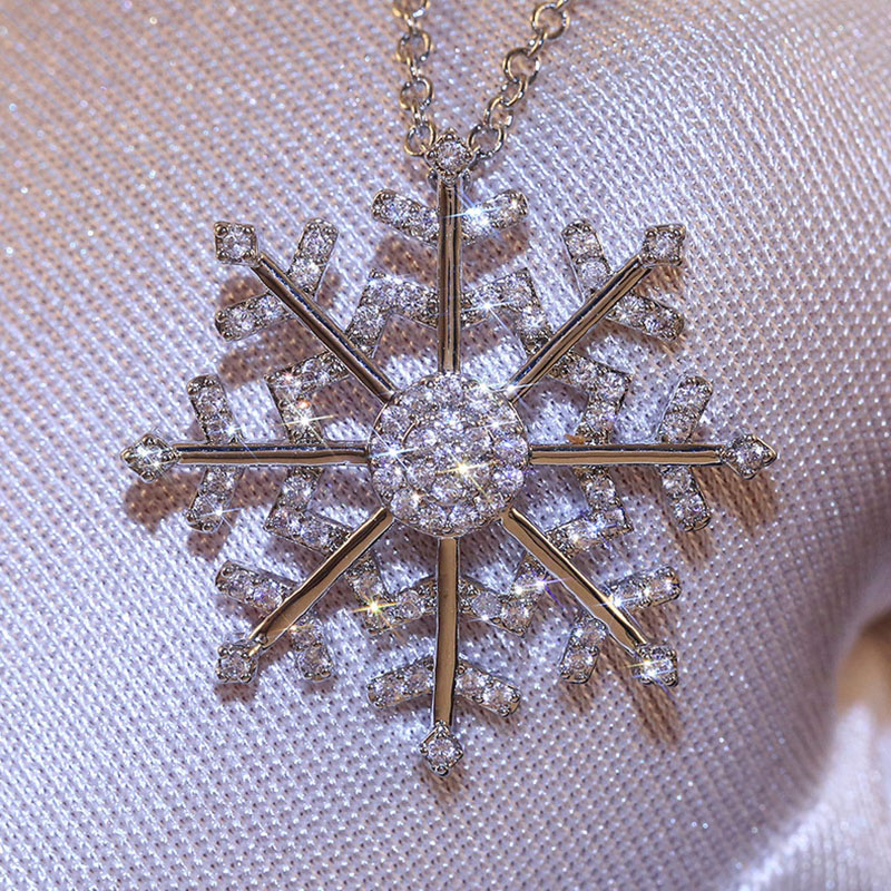 Snowflake Zirconia Necklace Delicate Jumper Chain Supplier