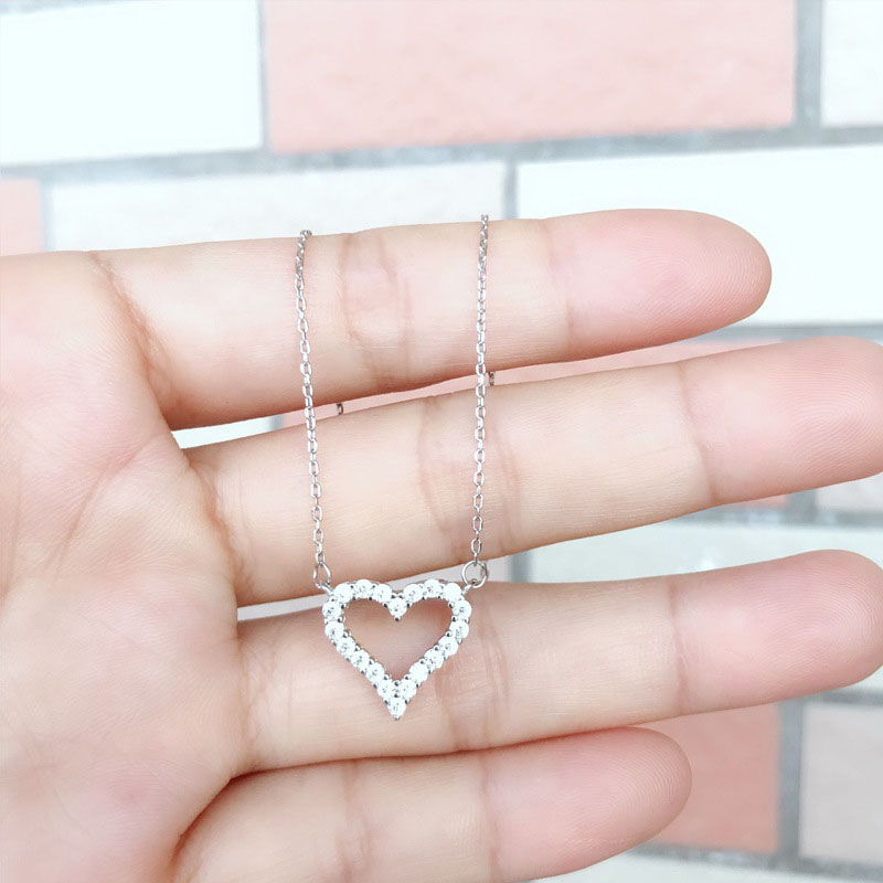Wholesale Heart Necklace Trendy With Diamonds Valentine's Day Gift