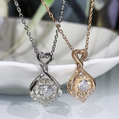 Wholesale Diamond Encrusted Heart Necklace