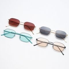 Fashion Polygonal Small Frame Sunglasses Metal Supplier