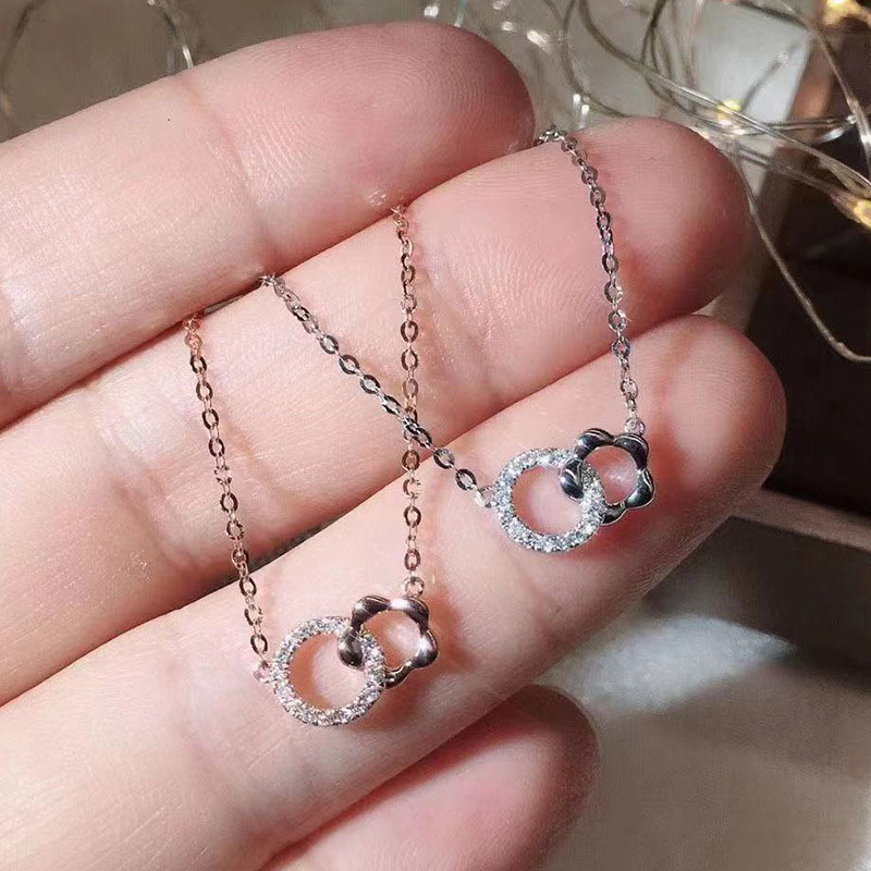 Rose Gold Double Ring Clavicle Necklace Manufacturer