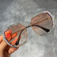 Rhinestone Square Oversized Sunglasses Distributor