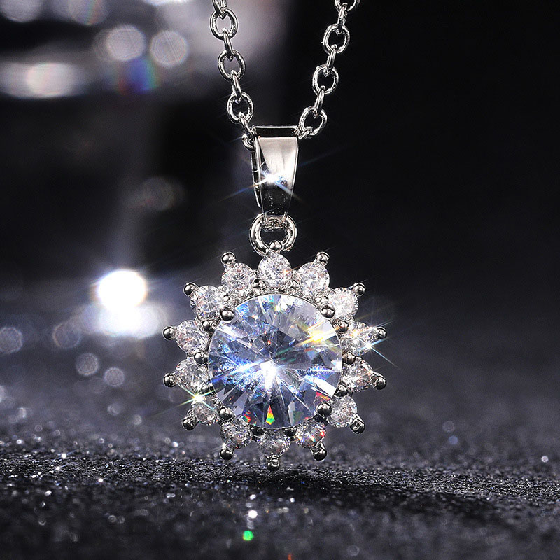 3a Sparkling Zirconia Floral Necklace Manufacturer