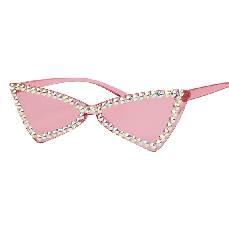Triangular Candy-coloured Cat-eye Sunglasses With Diamonds Distributor