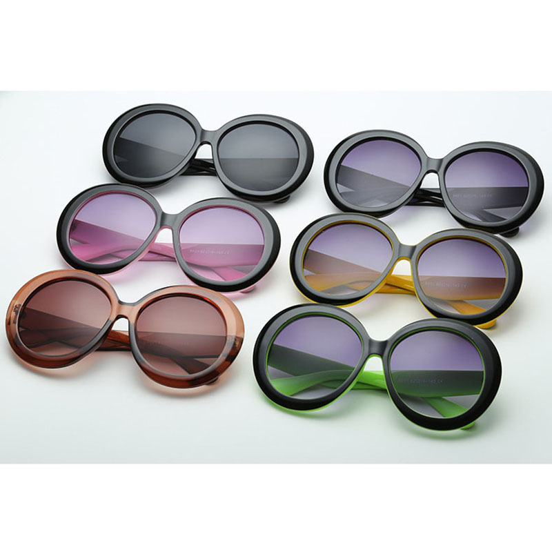 Wholesale Oversized Frame Retro Round Sunglasses