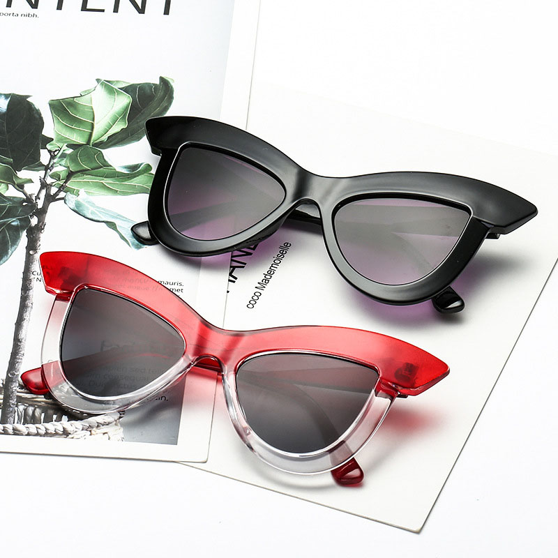 Wholesale Fashion Trend Cat Eye Large Frame Sunglasses