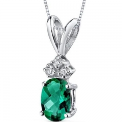 Simple Emerald Green Zirconia Necklace Manufacturer