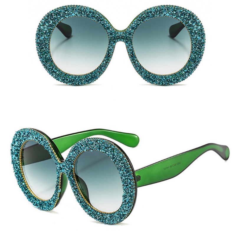 Rhinestone Round Fashion Sun Protection Sunglasses Distributor