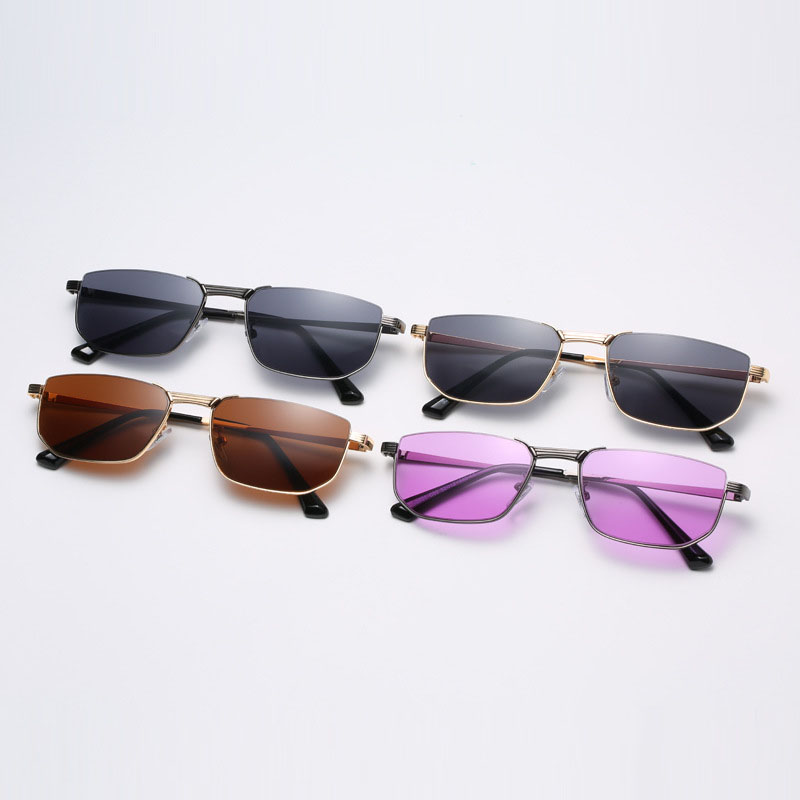 Half-frame Metal Sunglasses Vintage Square Distributor