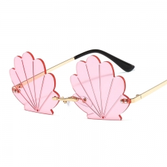 Fashion Shell Pattern Sunglasses Rimless Floral Distributor