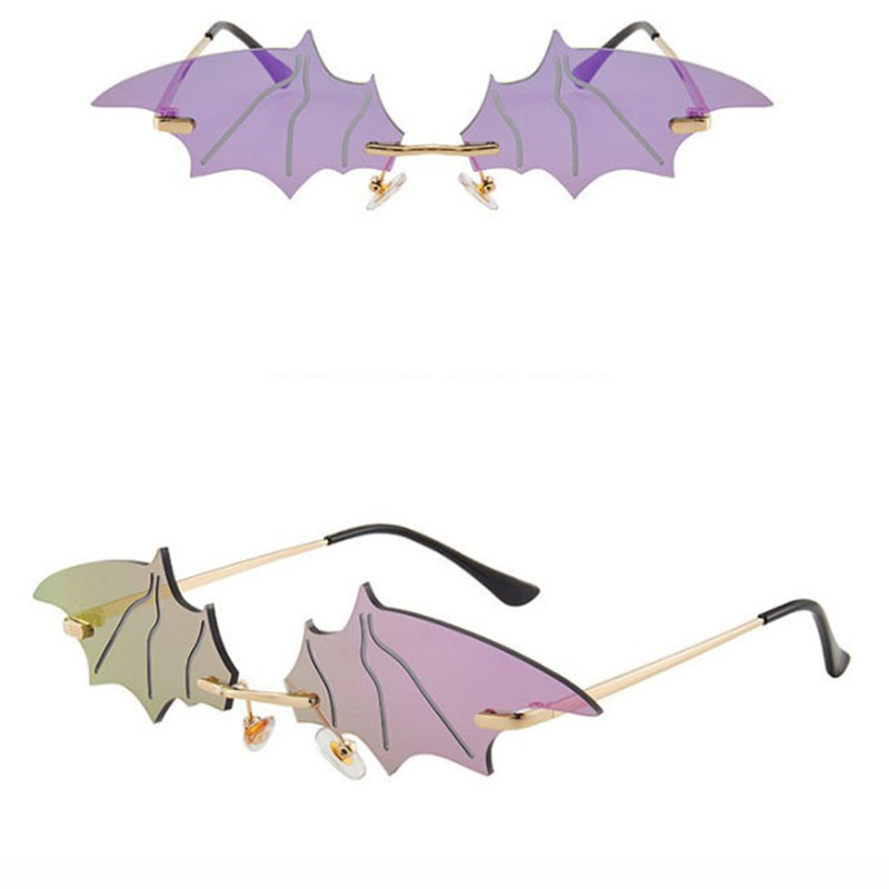 Irregular Bat Rimless Sunglasses Distributor