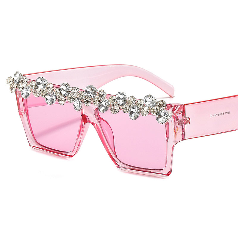 Large Frame Square Sunglasses Rhinestone Zirconia Supplier