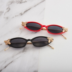Trendy Cat Eye Sunglasses Metal Bee Distributor