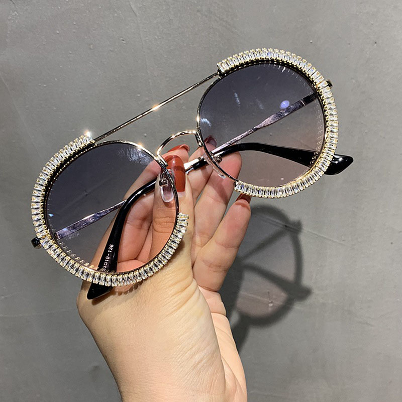Fashion Retro Round Sunglasses Transparent Flat Mirror Distributor