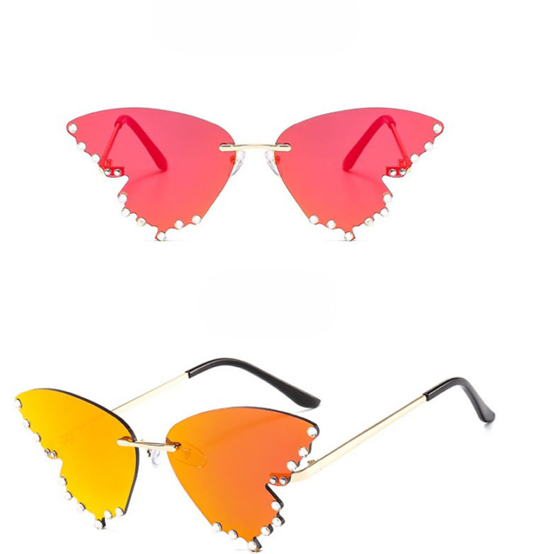 Butterfly Marine Lens Fashion Sunglasses Large Frame With Diamonds Distributor