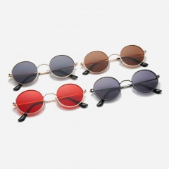 Retro Small Frame Round Metal Sunglasses Distributor