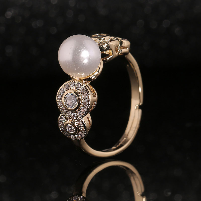 Round Pearl Opening Copper Bohemian Ring Manufacturer