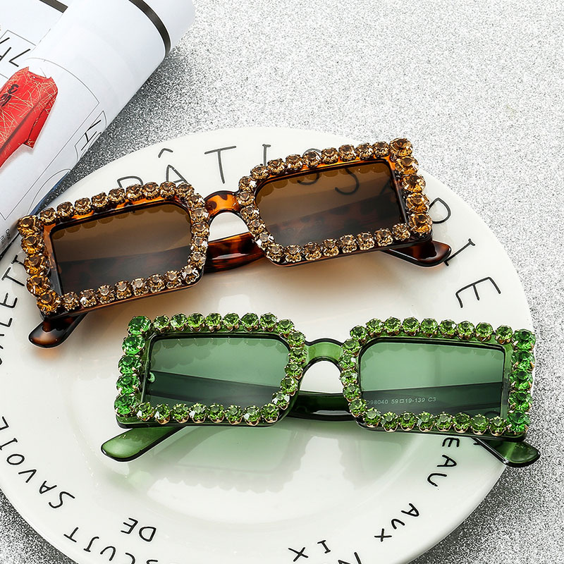 Fashion Small Box Sunglasses With Diamonds Distributor