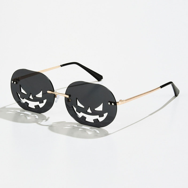 Halloween Pumpkin Oval Large Frame Hollow Sunglasses Distributor