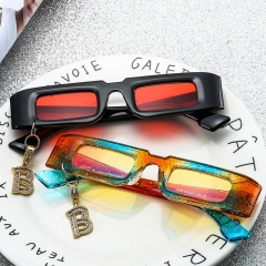 Letter B Type Full Diamond Small Box Trendy Sunglasses Supplier