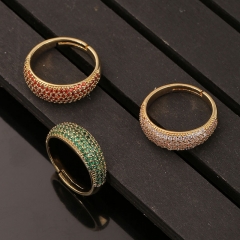 Set Zirconia Ring Simple Full Diamond Gemstone Ring Manufacturer