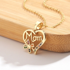 Heart-shaped Butterfly Pendant Mom Temperament Small Diamond-set Necklace Manufacturer