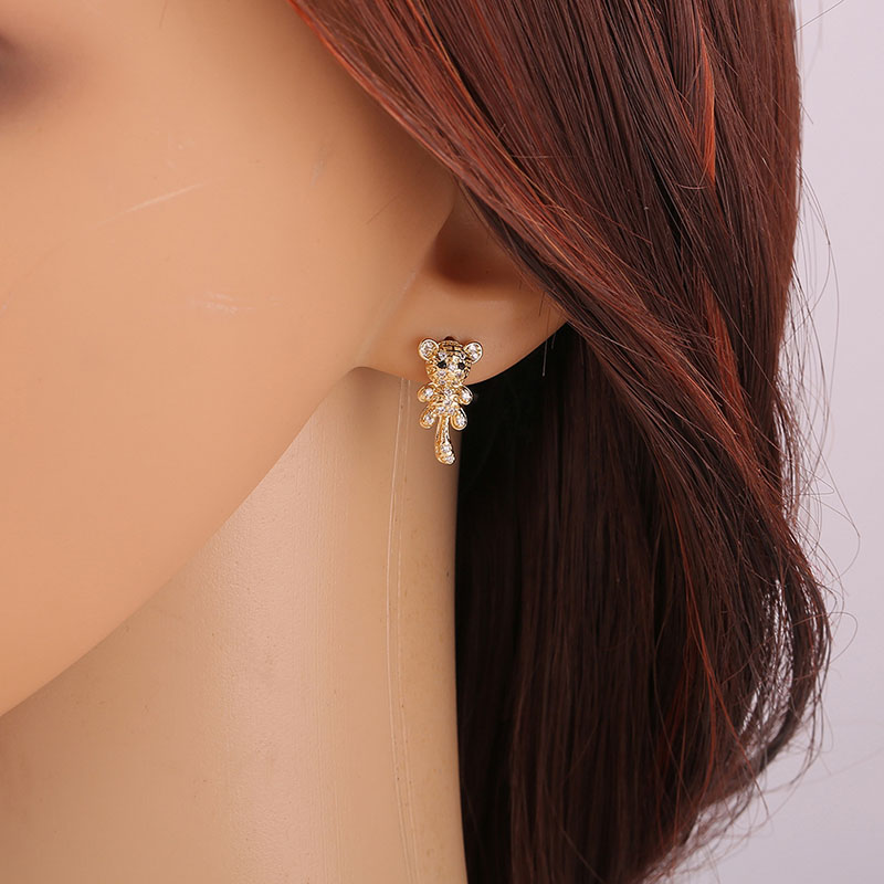 Tiger Earrings Cute Temperament Of The Current Year Ear Pins With Diamonds Earrings Manufacturer