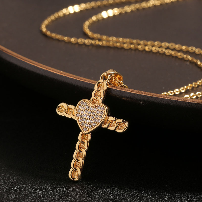 Popular Jewelry Love Cross Pendant Religious Believers Women's Necklace Manufacturer