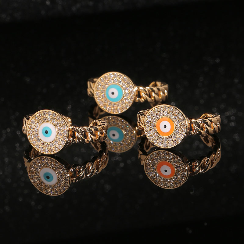 Fashion Jewelry Round Evil Eye Niche Design Ring Manufacturer