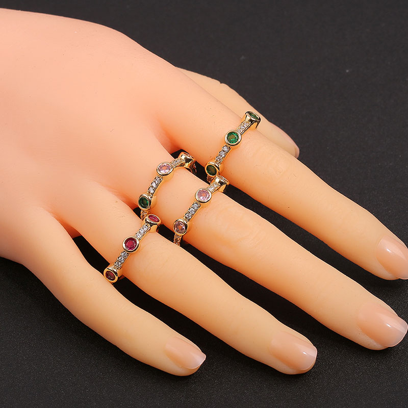 Fashion Jewelry Copper Inlaid Zircon Small Fresh Temperament Ring Creative Manufacturer