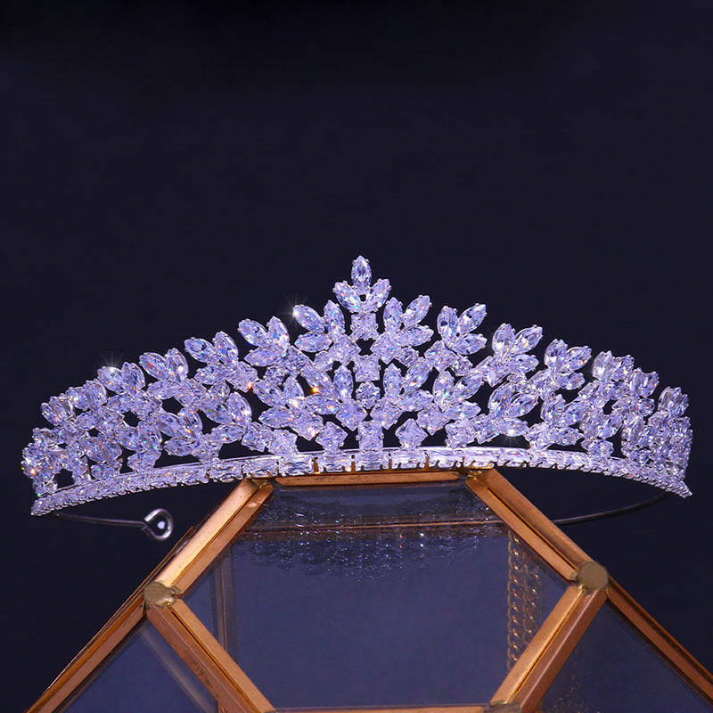 Fashion  Zircon Crown Banquet Vintage Wedding Bridal Crown Distributor