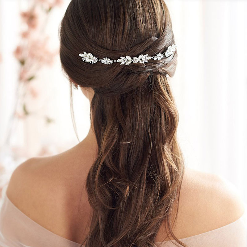 Wholesale Handmade Crystal Hair Comb Temperament Wedding Headpiece